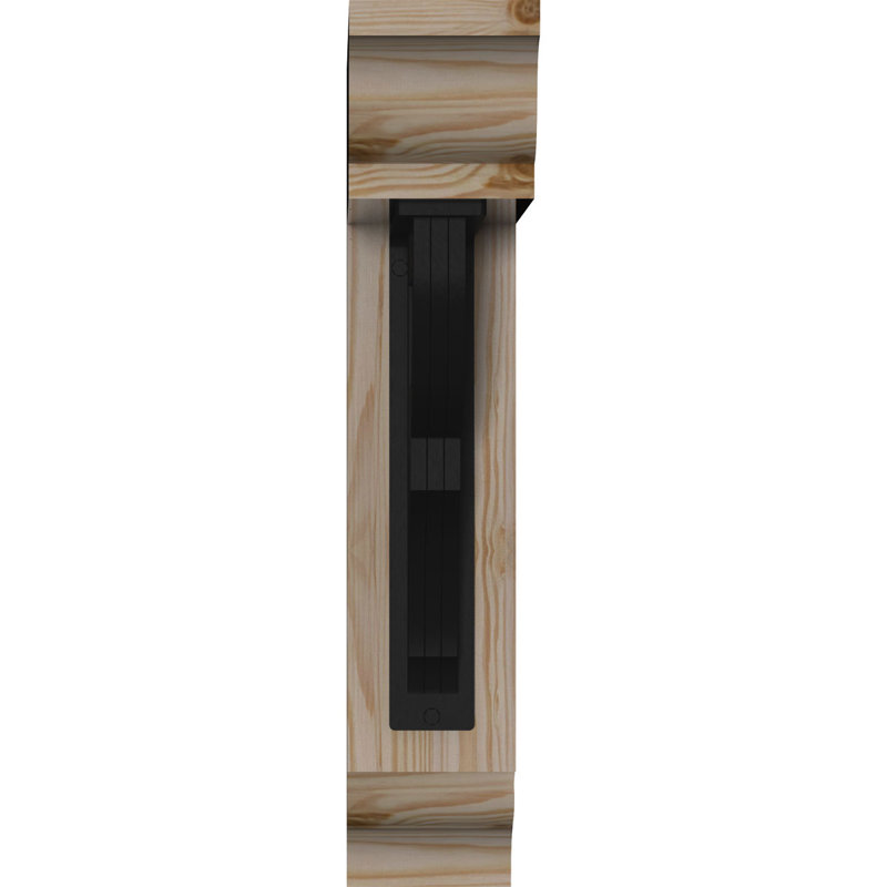 Support de fer triple Bradford, H 20 po x P 18 po, Sapin de Douglas l 3 1/2 po x T 4 po (lisse)