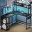 L-Shape Computer Desk 140cm x 50cm x 75cm with Adjustable Storage Rack-1110553119-1084035789-1084035790