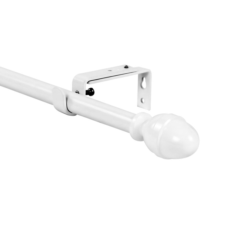 Tubbs Adjustable, 0.62" H x 120" W x 0.62" D, Glossy White