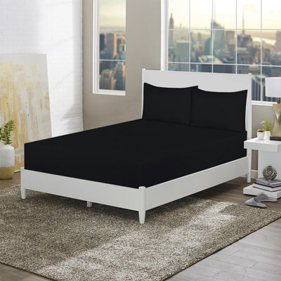 Eemeli Microfiber 30cm Deep Pocket Fitted Sheet – Ultra-Soft, Wrinkle-Resistant, Breathable Bedding for Standard Mattresses