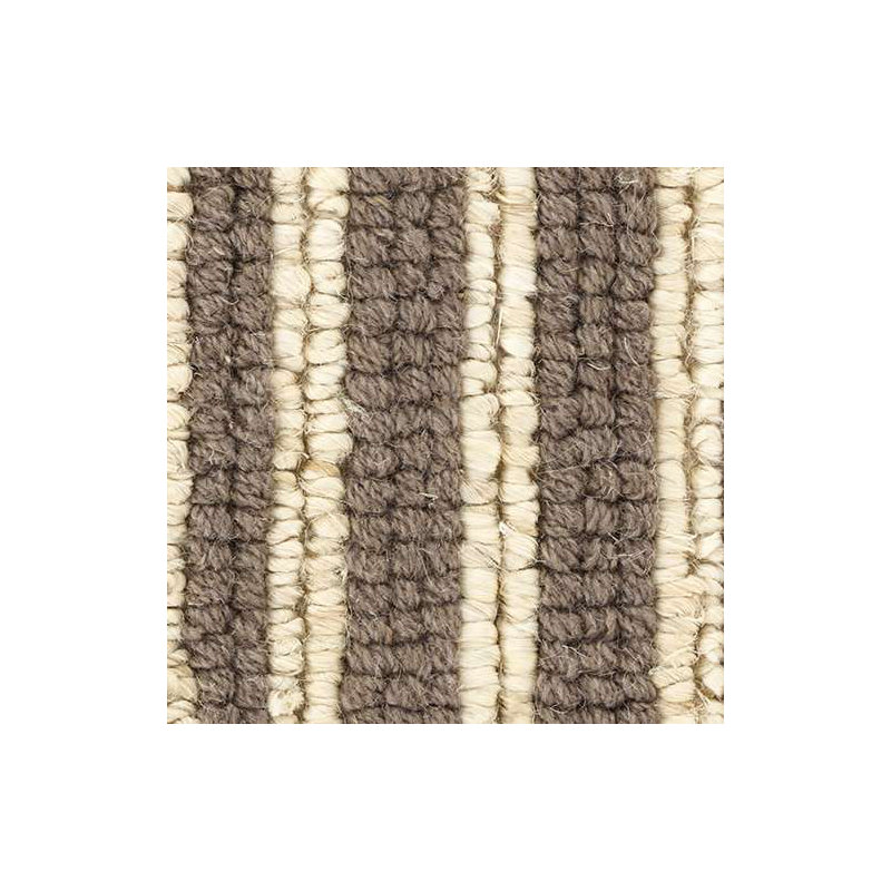Calder Stripe Grey Handwoven Jute Rug, Rectangle 8' x 10'