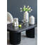 Vase rond en céramique blanche avec motif doré-1685586477