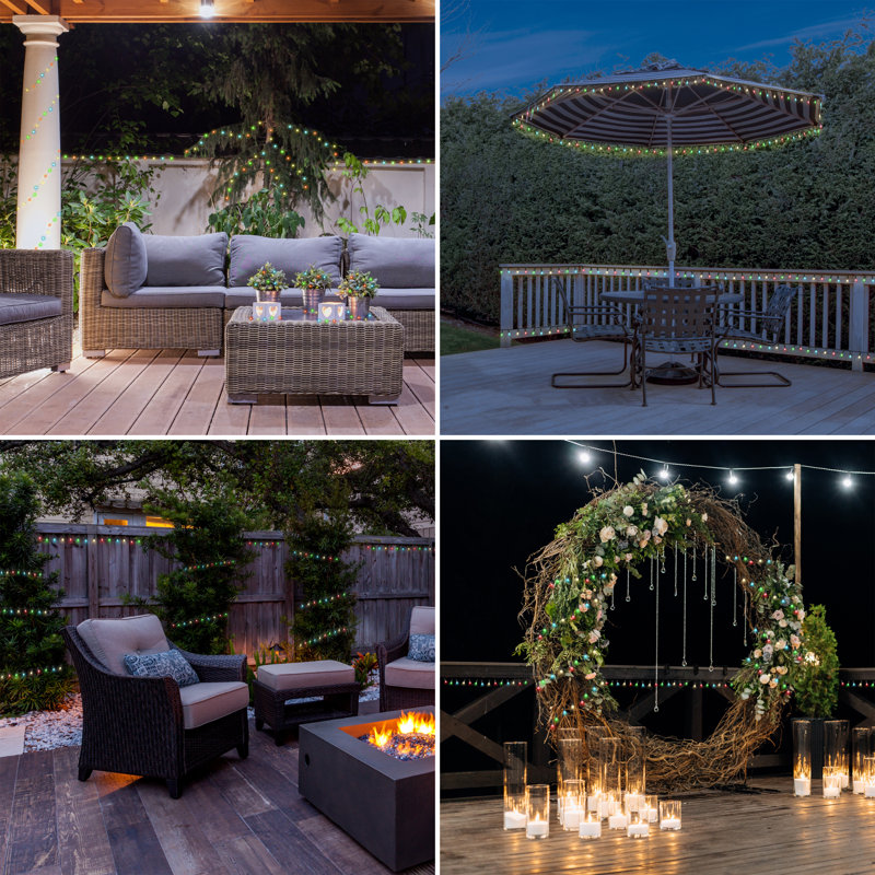 Ahkeel 1090Cm LED Solar Powered 100 - Bulb Mini String Light (End to End Connectable), Multicolour