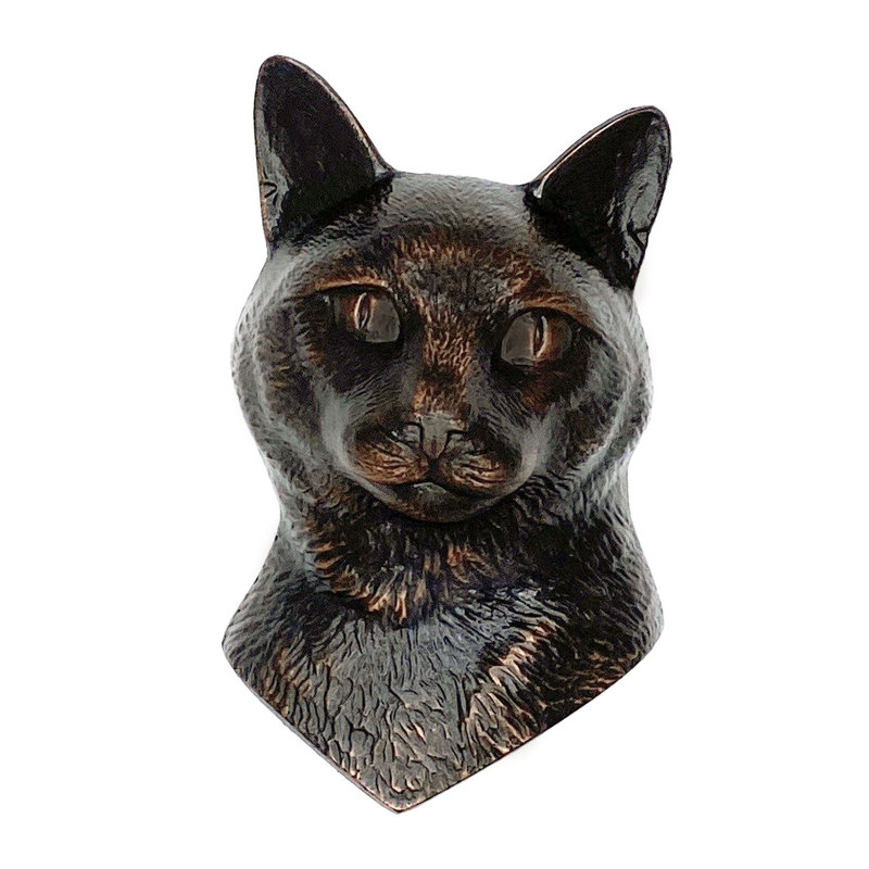 Heurtoir de chat, Bronze huilé