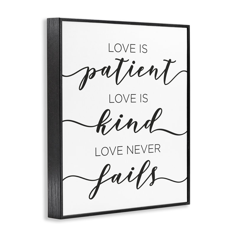 «Love Never Fails», estampe numérique par Anna Quach, Giclée encadrée noir minuit, H 14 po x l 11 po