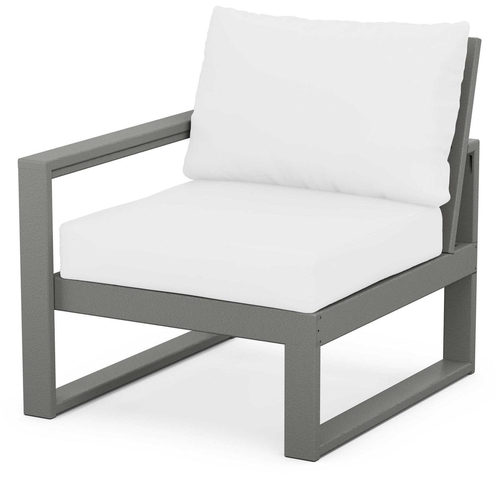 POLYWOOD® Edge Modular Left Chair, Natural, Green