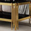 Table basse supérieure et inférieure en verre trempé à double couche et cadre en acier inoxydable à finition miroir-952807445-952807433-958338227