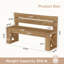 Banc de salle à manger 47 "avec dossier, banc de cuisine en bois de style campagnard avec cadres latéraux en forme de X pour salle à manger, cuisine