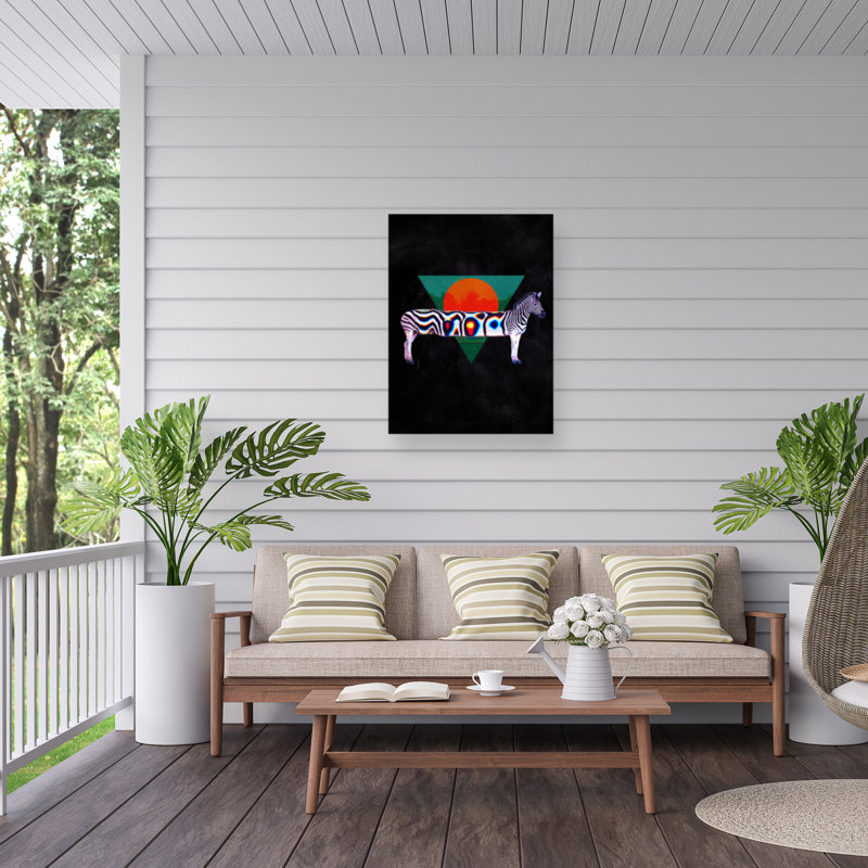 Toile d'extérieur Ali Gulec Zebra, H 14 po x l 19 po