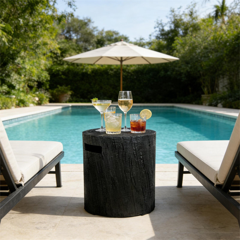 Table d'appoint Romance Blaze, Bois noir