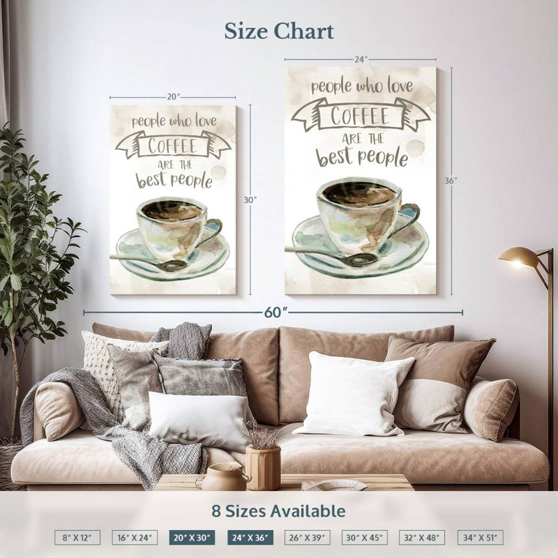 Yarlin People Who Love Coffee, H 36 po x l 24 po