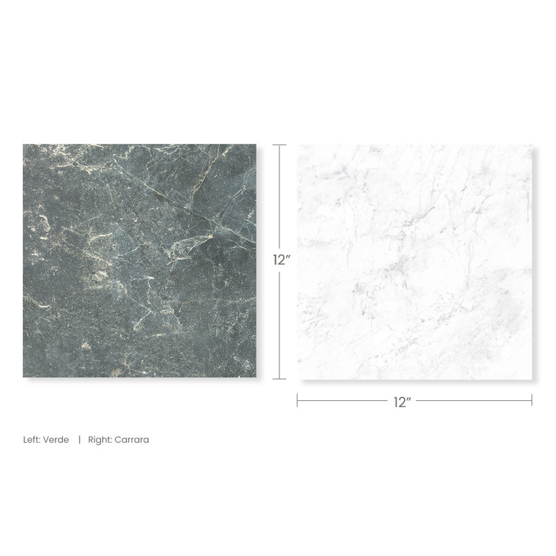 Carrelage pour mur et plancher Ravenna, Blanc/vert