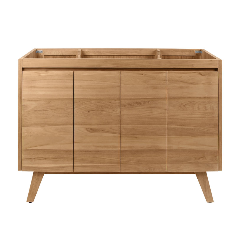 Coventry 48'' W Single Bathroom Vanity Base, Natural Teak