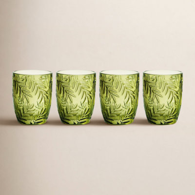 Fitz and Floyd Villa Palm Highball Glasses