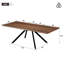 Extendable Dining Table with Three Lengths 160/200/240 x 90 cm, Metal Legs, Seats 6-10 People, Walnut Finish for Dining Room