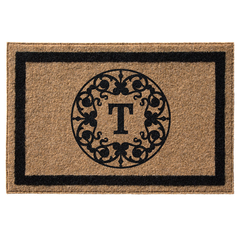 Tapis d'extérieur antidérapant en caoutchouc kaufman, 60 po x 36 po, Brun clair