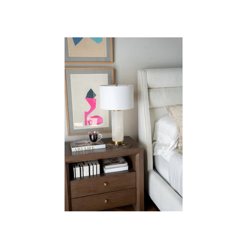 Frankie Upholstered Bed, White, Queen