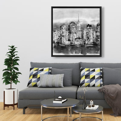 " Buildings In A Watercolor Cityscape "