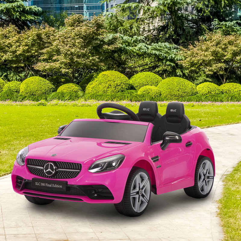 Aosom 12V Electric Car for Kids Ride On, Rose