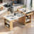 Extendable Storage Kitchen Island with Double-sided Storage and Power Outlet-2087612838