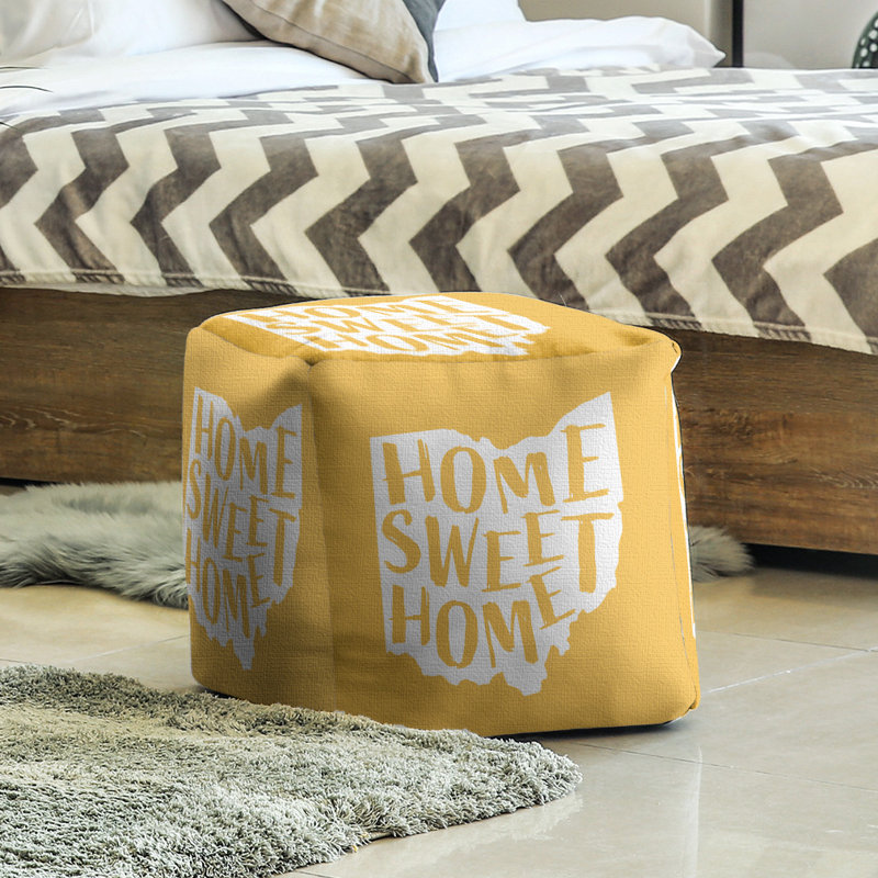 Repose-pieds à cubes ohio the home, Jaune