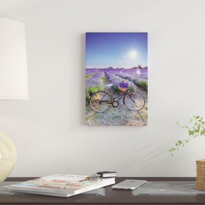 « lavande », impression sur toile, H 12 po x l 8 po x P 0,75 po, Toile tendue, Pas de tapis