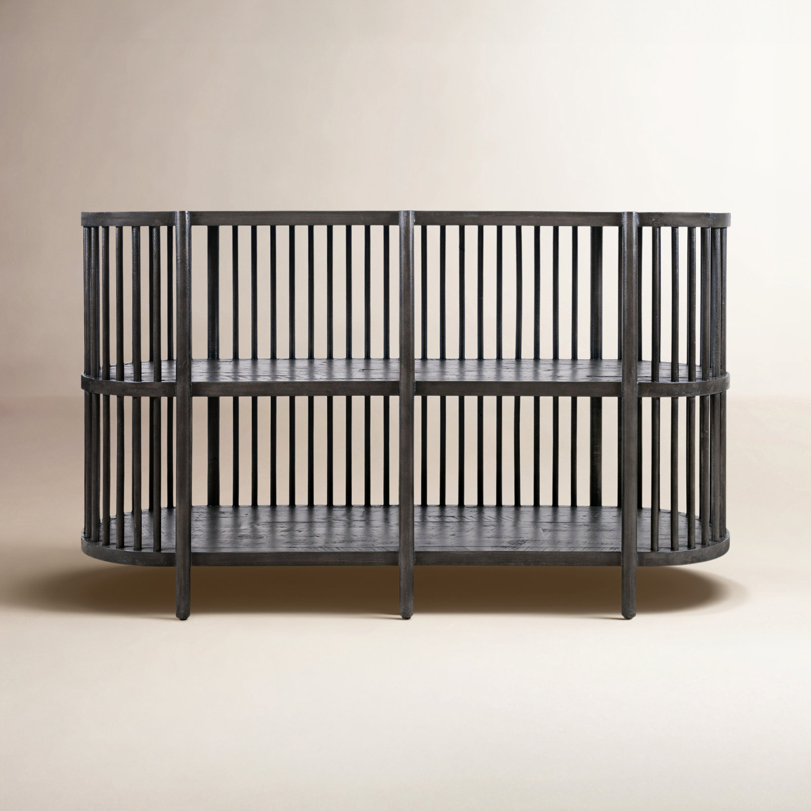 Charnock Acacia Buffet Table, 32"H x 54"W x 18"D, Black Wash