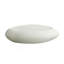 Table basse ovale en fibre de verre 47,24 po pour salon, table à berceaux en faux-mat devant le canapé, table centrale irrégulière, sans assemblage, blanc-130132540
