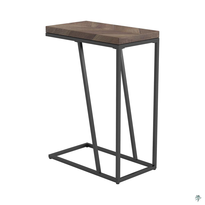 Table d'appoint à chevrons et sable noir