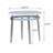 Calise Round End Table in White and Chrome