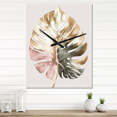 Horloge murale Philodendron Leaf II - Floral