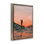 «Woman Surfing at Sunset», art mural encadré par Amelia Noyes