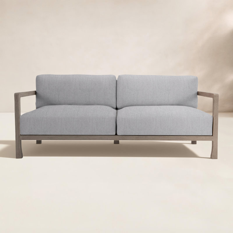 Tanah Outdoor 2 - Seat Patio Sofa, Canvas Granite Sunbrella® Canvas