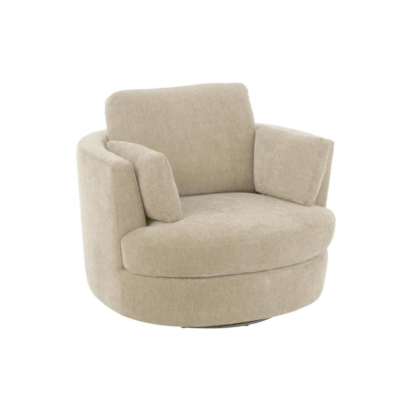 Spring / Summer 2024 109cm Wide Tufted Yes Barrel Chair, Beige