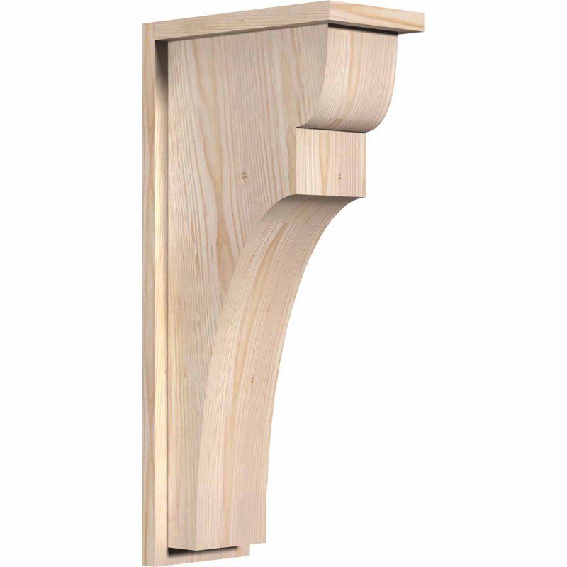 Yorkshire Yorktown avec plaque arrière, H 30 po x l 7,5 po x P 14 po, Sapin de Douglas, Lisse