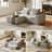 Modular Boneless Sectional Sofa - L-Shaped Cloud Couch Set with Ottoman, High Density Foam Cushions, Easy-Clean Performance Fabric, Free Combination Design-1807997039