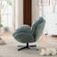 Fauteuil d'appoint pivotant rembourré et capitonné-969980316