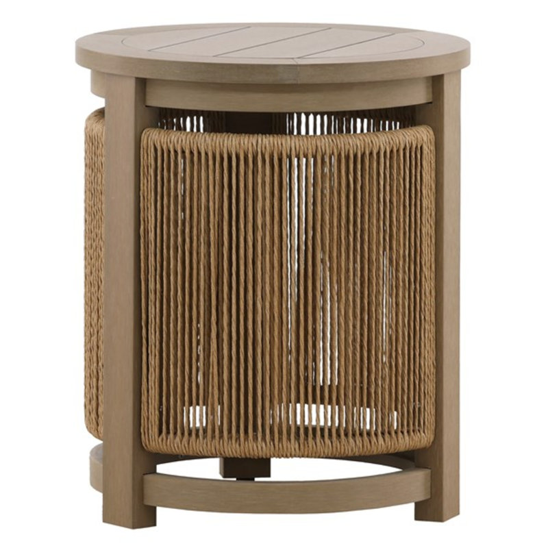 Drift Outdoor Round Teak Side Table