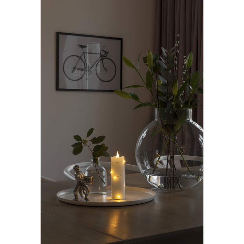 3D Moving Flame Battery Candle, Ivory, 15.2cm H x 5cm W x 5cm D