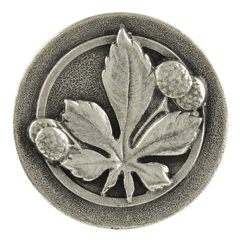 Horse Chestnut Mushroom Knob, Antique Pewter