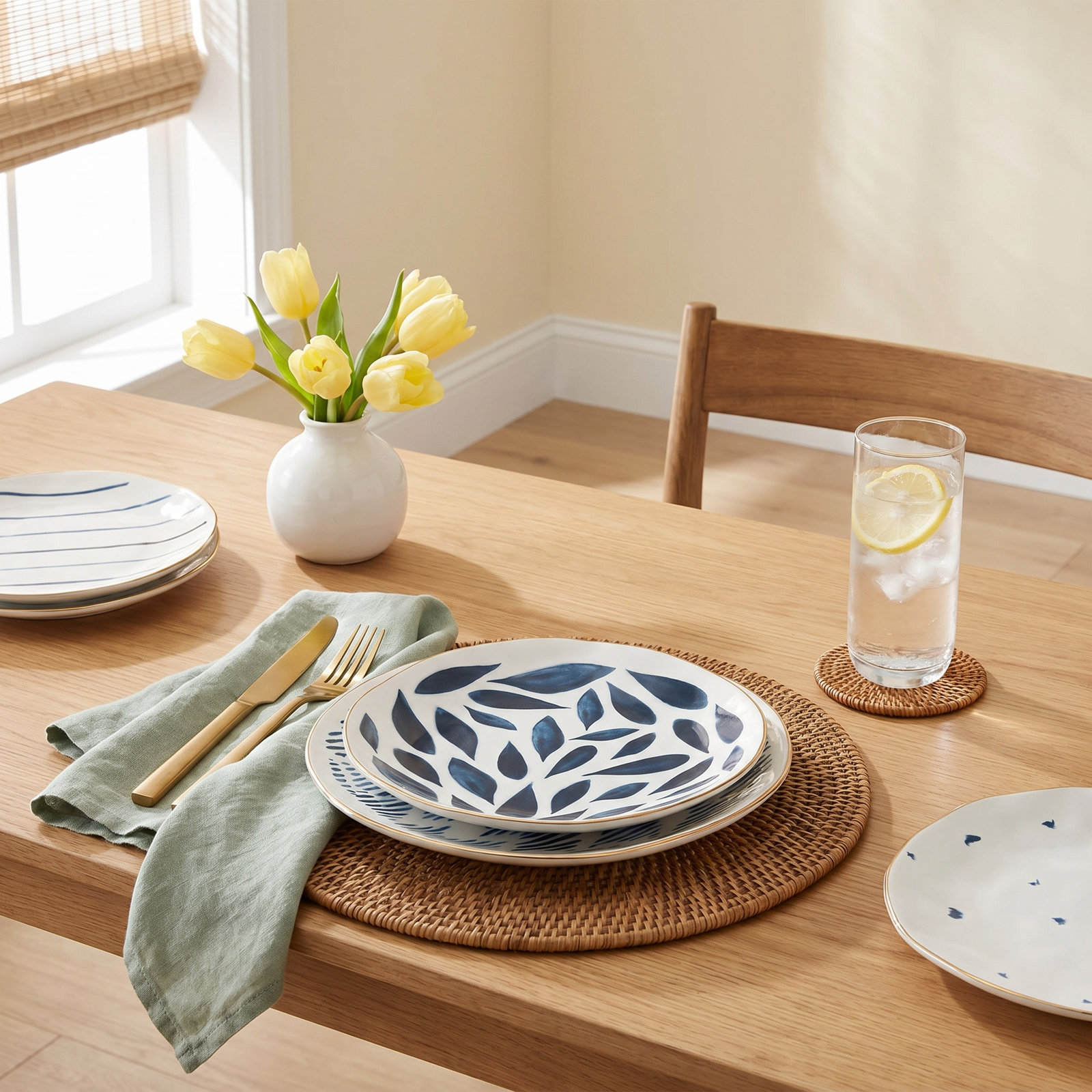 Blue Bay 6" Porcelain Appetizer Plate