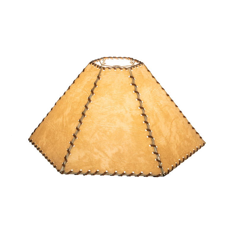 16" Wide Fabric & Rawhide Shade