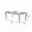 Bowe Dining Table, 80-96 Inch, Mirrored, Classic Champagne Silver Wood