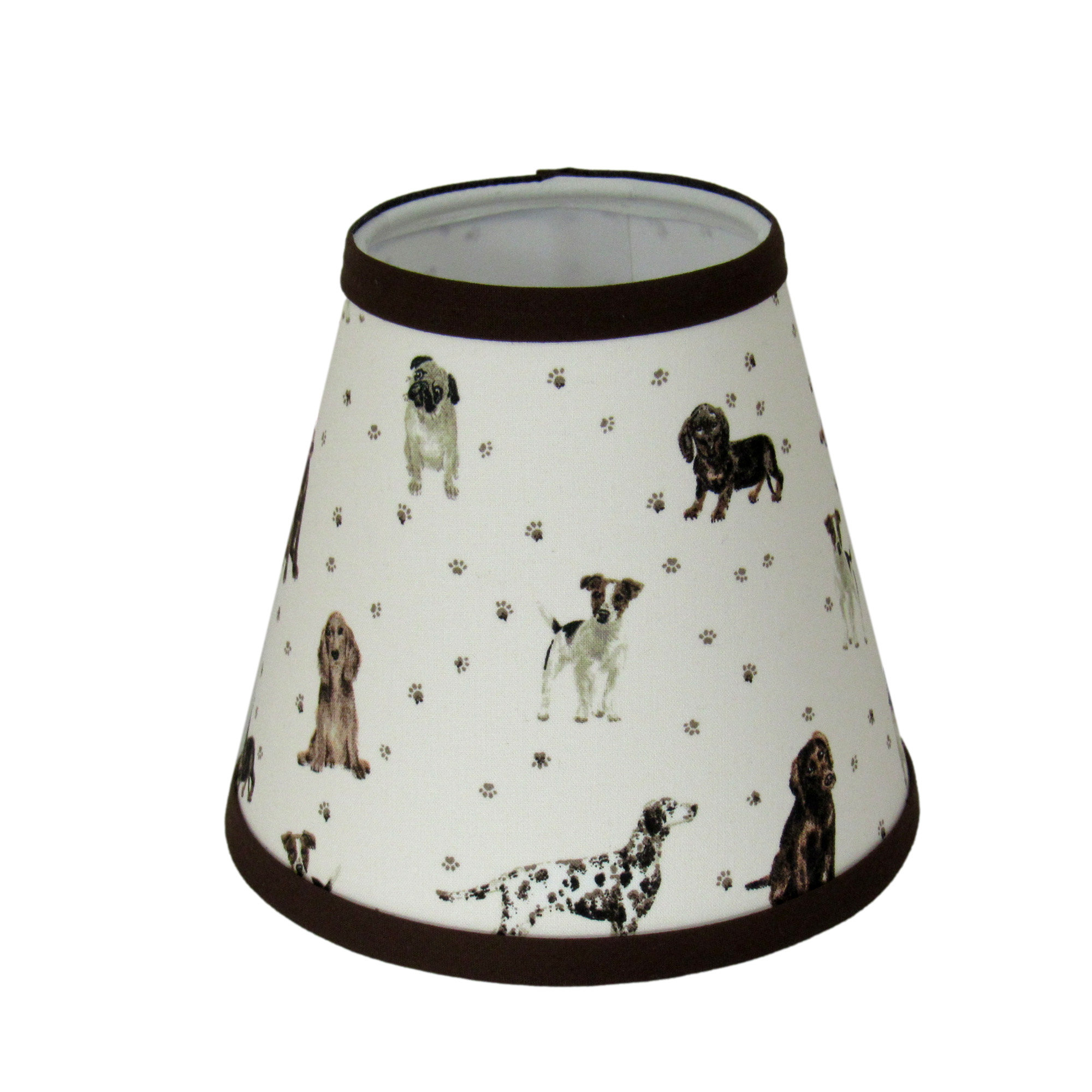 Lark Manor™ Dog Print Lampshade – Clip-On Fitter Shade For Small Lamps ...