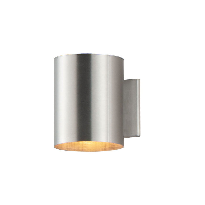 Applique murale d'extérieur à 1 ampoule Barbara H 7,25 po, Aluminium brossé