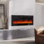 Adrianne Recessed/Wall Mounted Electric Fireplace Adjustable Flame with Remote-1991762673
