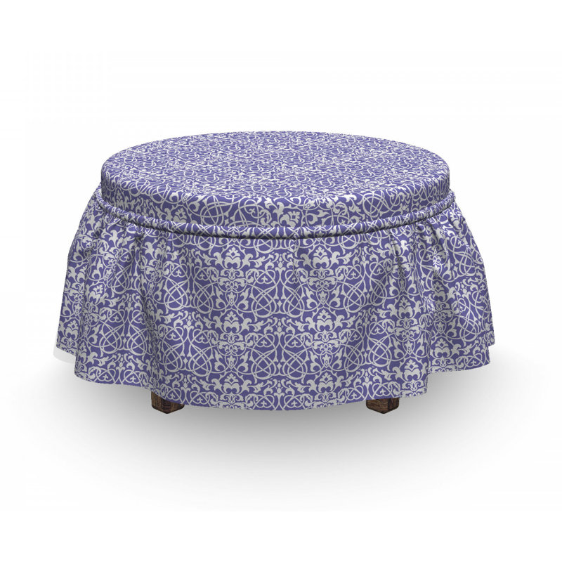 Housse pour repose-pieds classique damassé