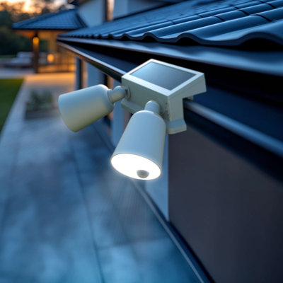 Projecteur de gouttière solaire KODA avec capteur de mouvement