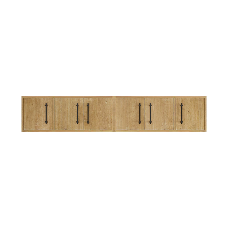 Armoire murale supérieure Victoria (double), H 13,8 po x l 71,3 po x P 12 po, Chêne