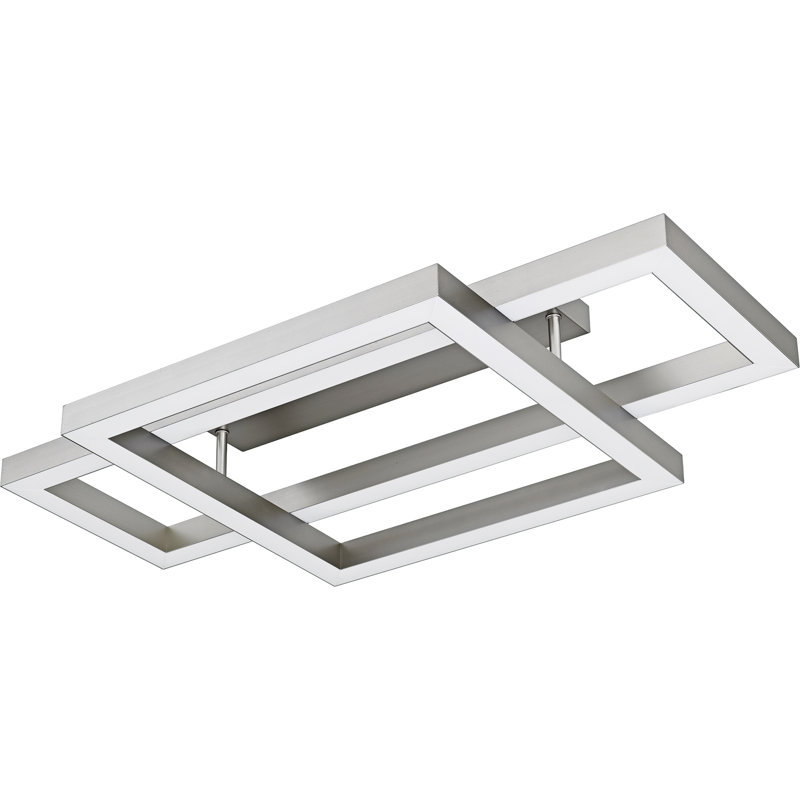 Lawless Integrated LED Semi-Flush Mount With CCT Switch, Nickel